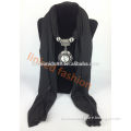 New Alloy and diamond Round charm pendant scarf